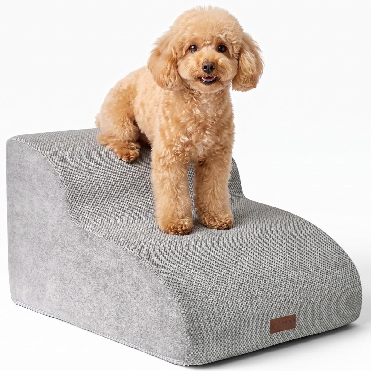 Hondentrap - Grijs - 40 x 50 cm - Hondenhelling met Wasbare Overtrek - Voor Kleine Honden