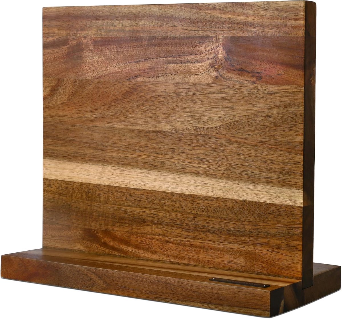 SnelShoppen - Magnetisch Messenblok, Lege Messenhouder van Dubbelzijdig Acaciahout, Houdt 10 Inch Messen, Perfect voor Keukenopslag