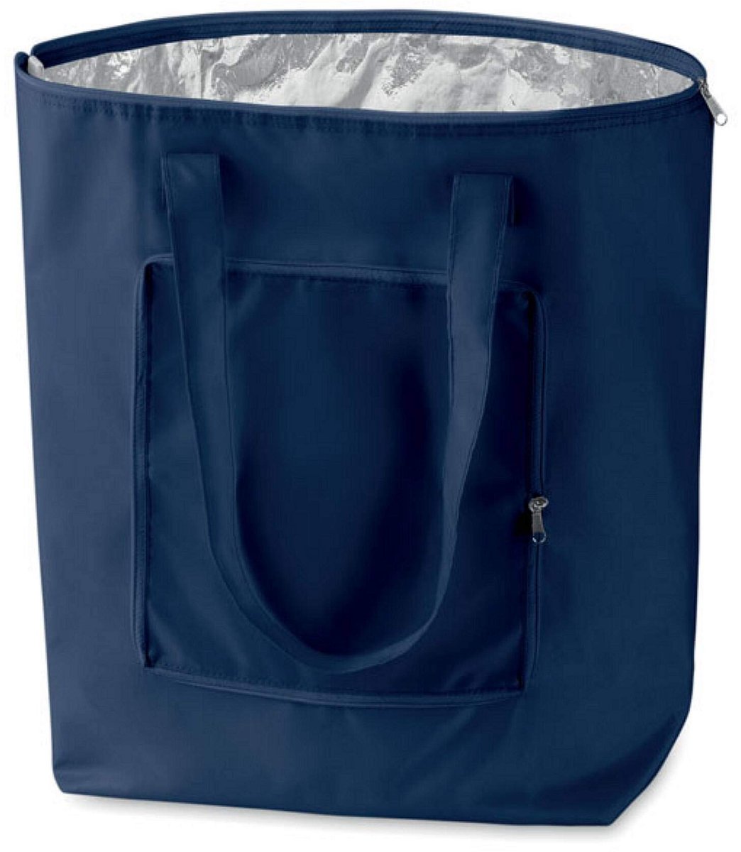Famanu – Herbruikbare opvouwbare koeltas, licht en duurzaam, met aluminium binnenzijde voor perfecte koelfunctie, 25L in marineblauw
