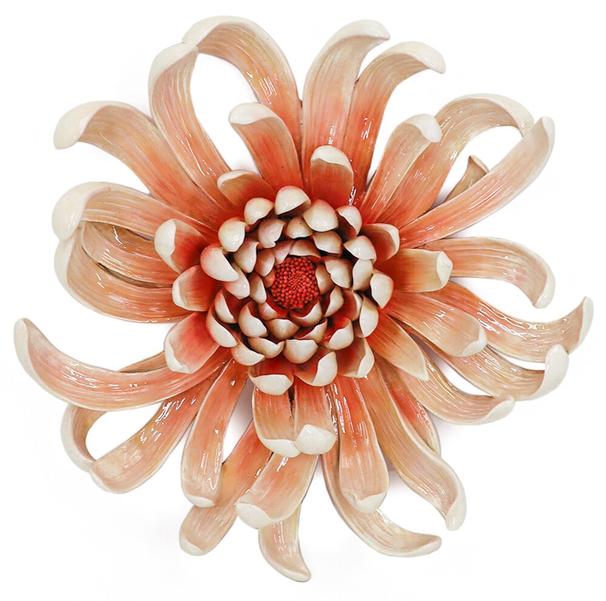 Wanddecoratie bloem oranje