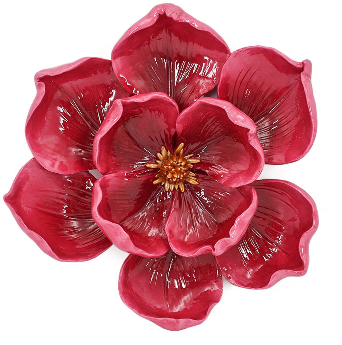 Wanddecoratie bloem rood