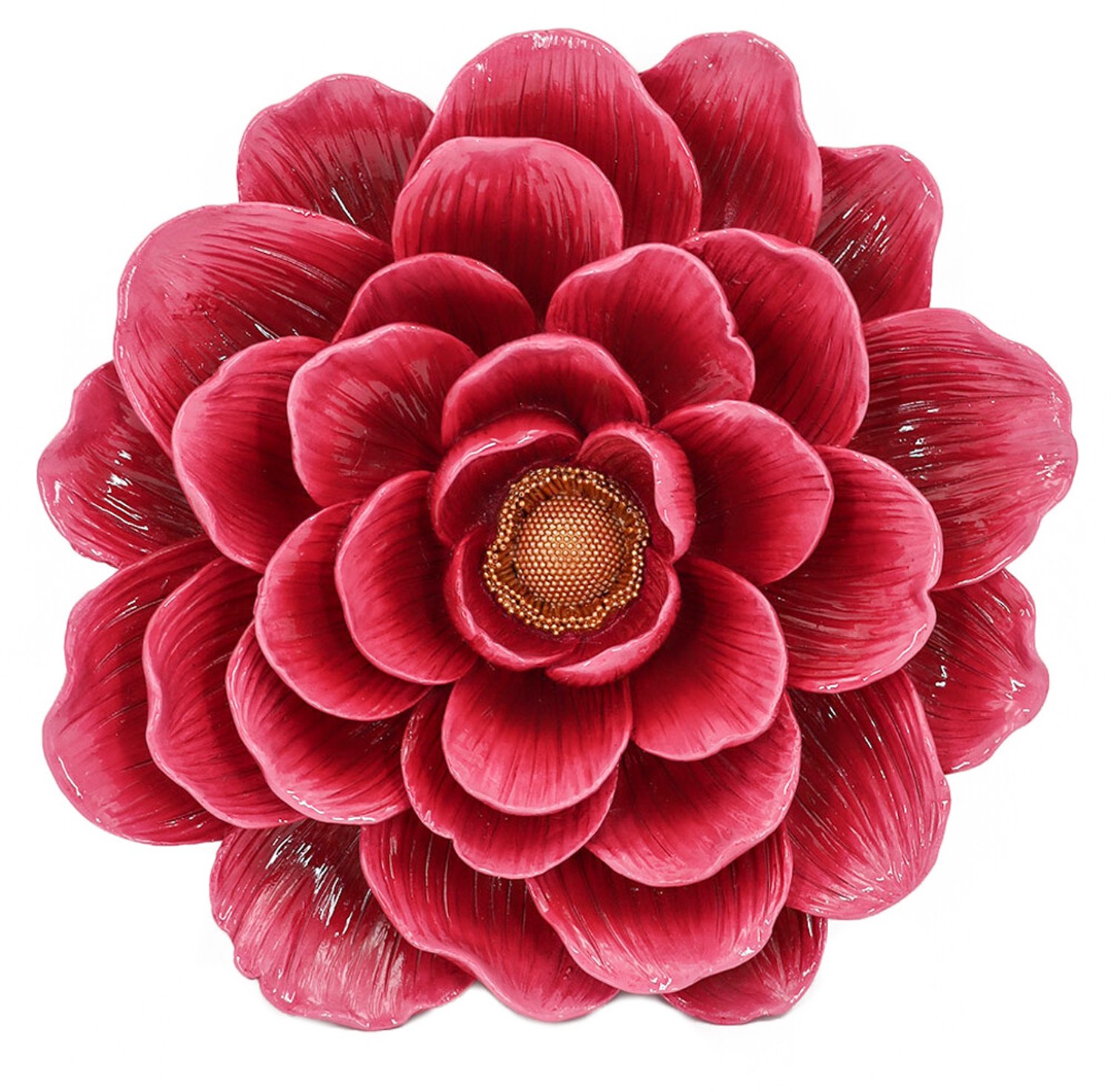 Wanddecoratie bloem rood
