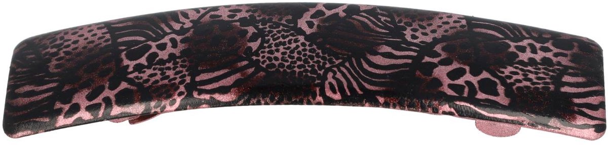 Haarsoires Haarspeld Patentspeld 9cm – Panterprint – Zwart Roze - Haarspelden voor Dames - Haarklem - Haarclip - Haaraccessoires - Hair Clip - Decoratieve Haaraccessoire