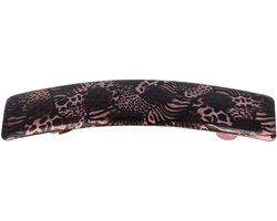 Haarsoires Haarspeld Patentspeld 9cm – Panterprint – Zwart Roze - Haarspelden voor Dames - Haarklem - Haarclip - Haaraccessoires - Hair Clip - Decoratieve Haaraccessoire