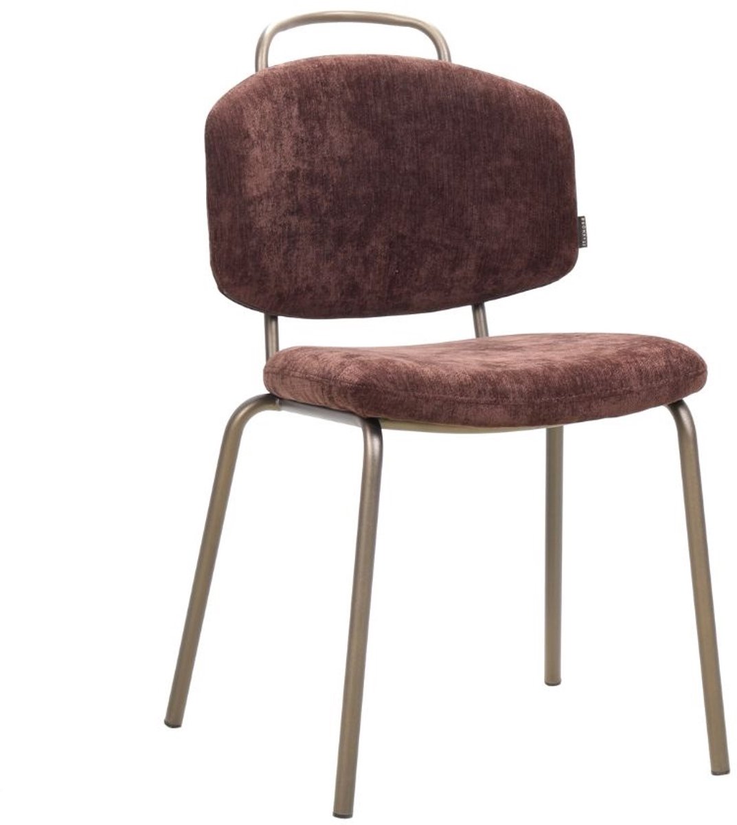 Bronx71® Eetkamerstoel Pam velvet bruin - stoel