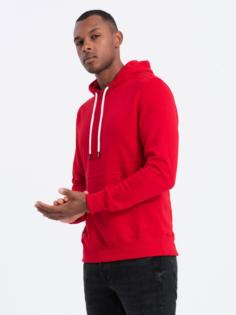 Ombre - Herenhoodie - Rood - Kangaroezak