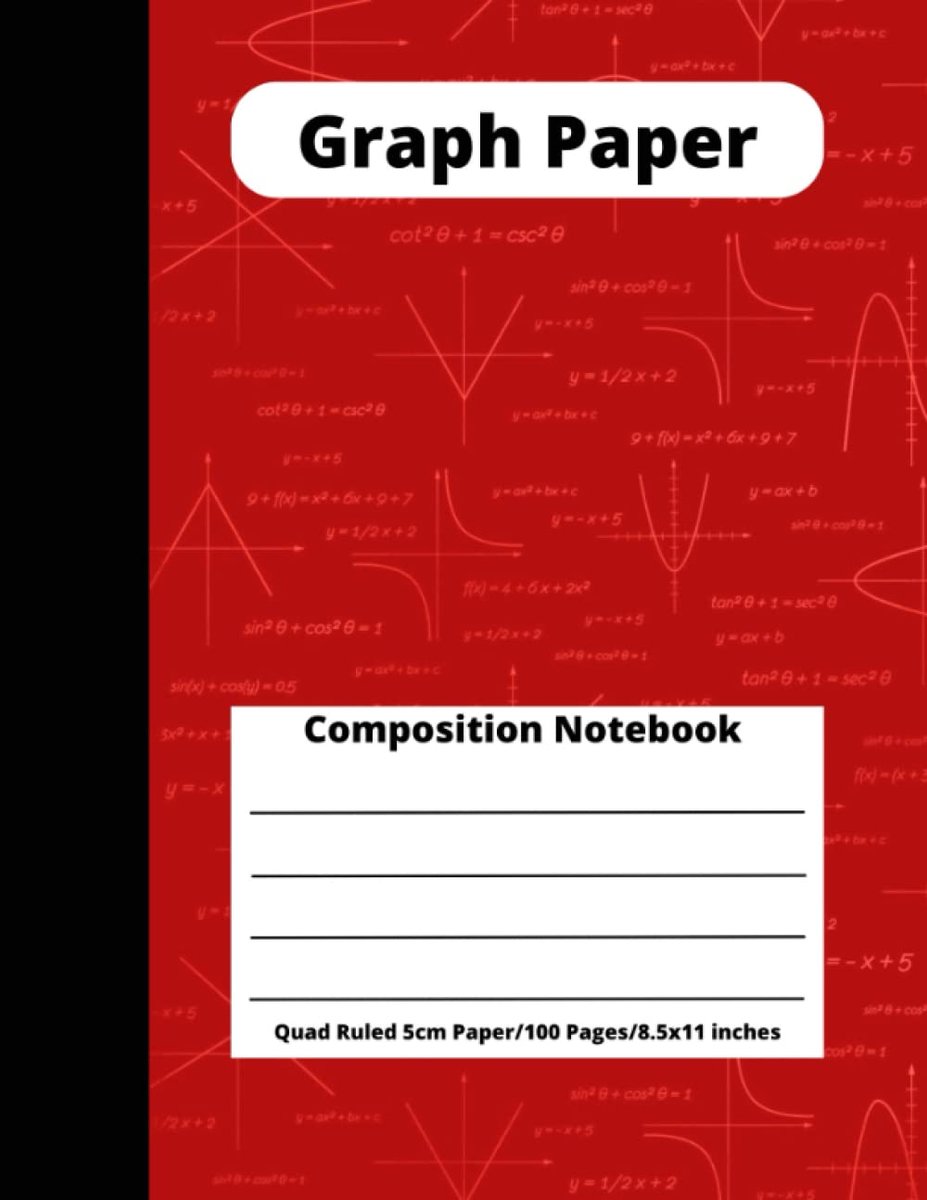 Graph Paper Composition Notebook For Students And Teachers: 100 Pages Lined Quad Ruled 5x5 (5cm Square Per Inch) Large - ShopVlot