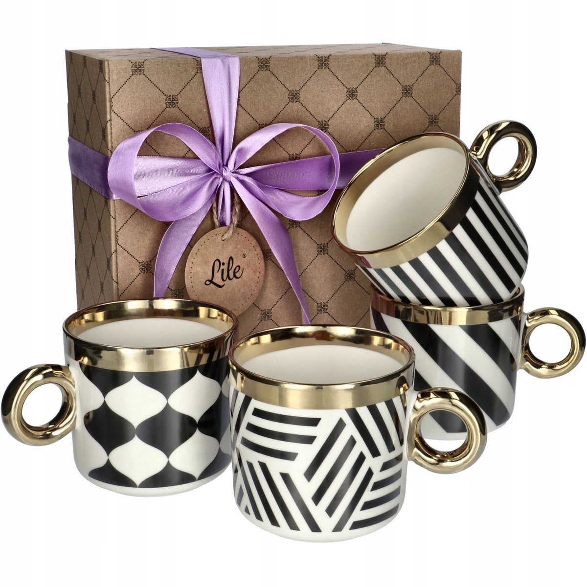 Luxe Porseleinen Mokken Set (4 stuks) - Cadeau voor Feestdagen & Verjaardagen