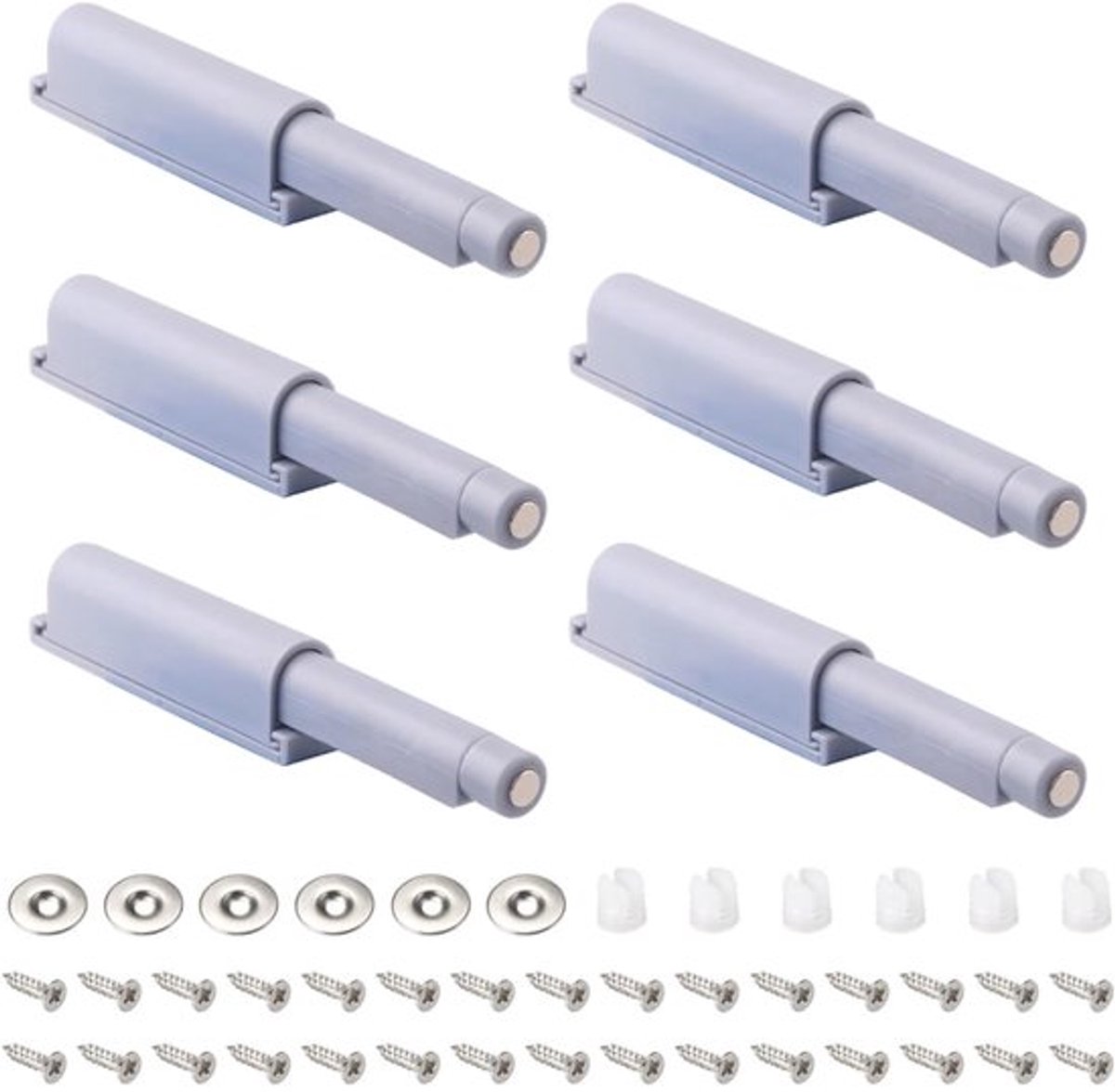 Magnetische deurvergrendeling - push om open te maken - grauw