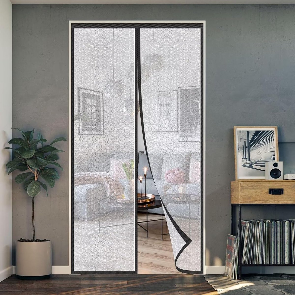 Deurgordijn Isolatie - Thermisch Gordijn - Tocht Weren - Zelfsluitend Magneet - 155x275cm - Transparant