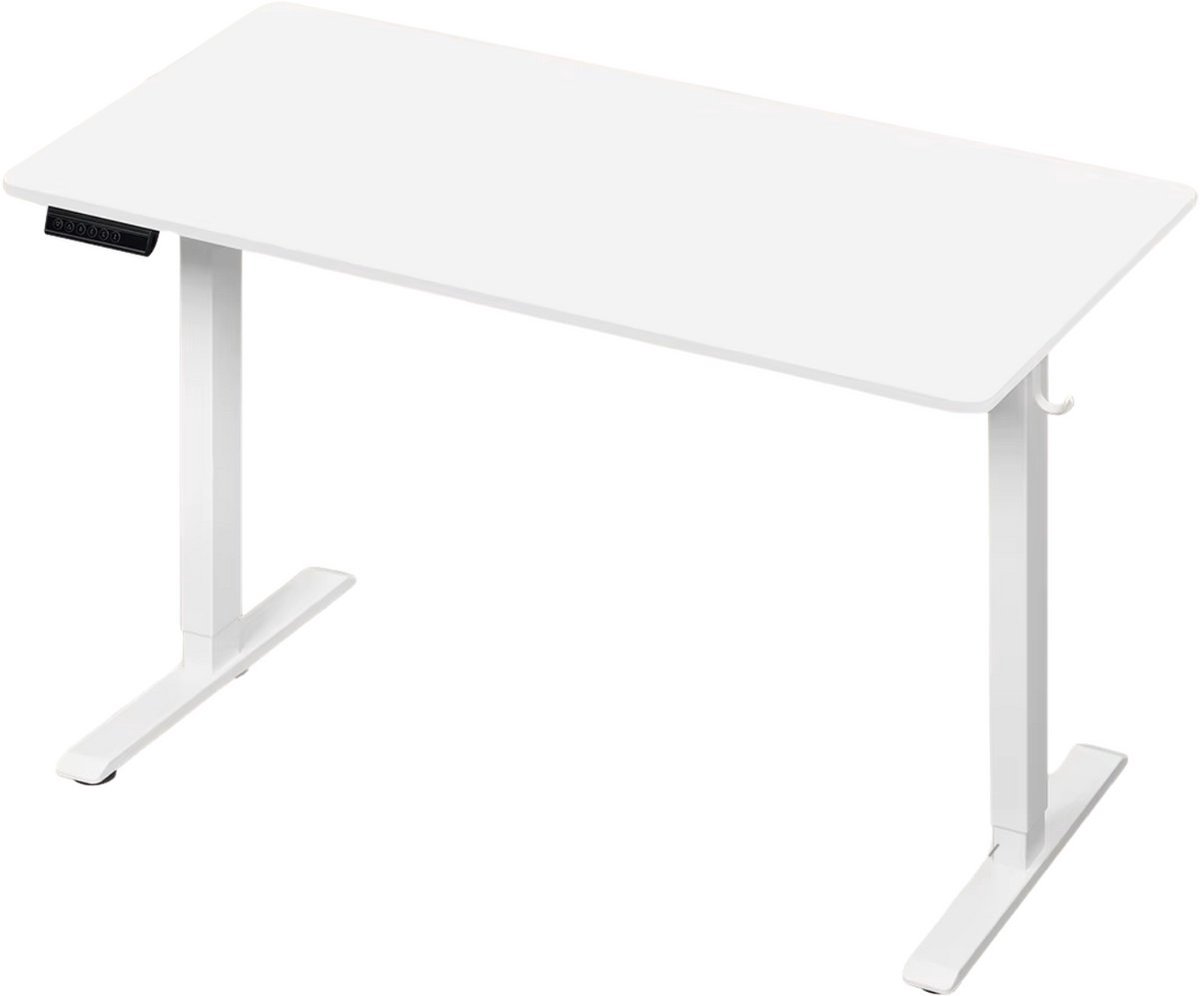 Bureau 120x60cm - Verstelbaar en 120x60cm white - Geschikt voor Thuiswerken en Kantoor
