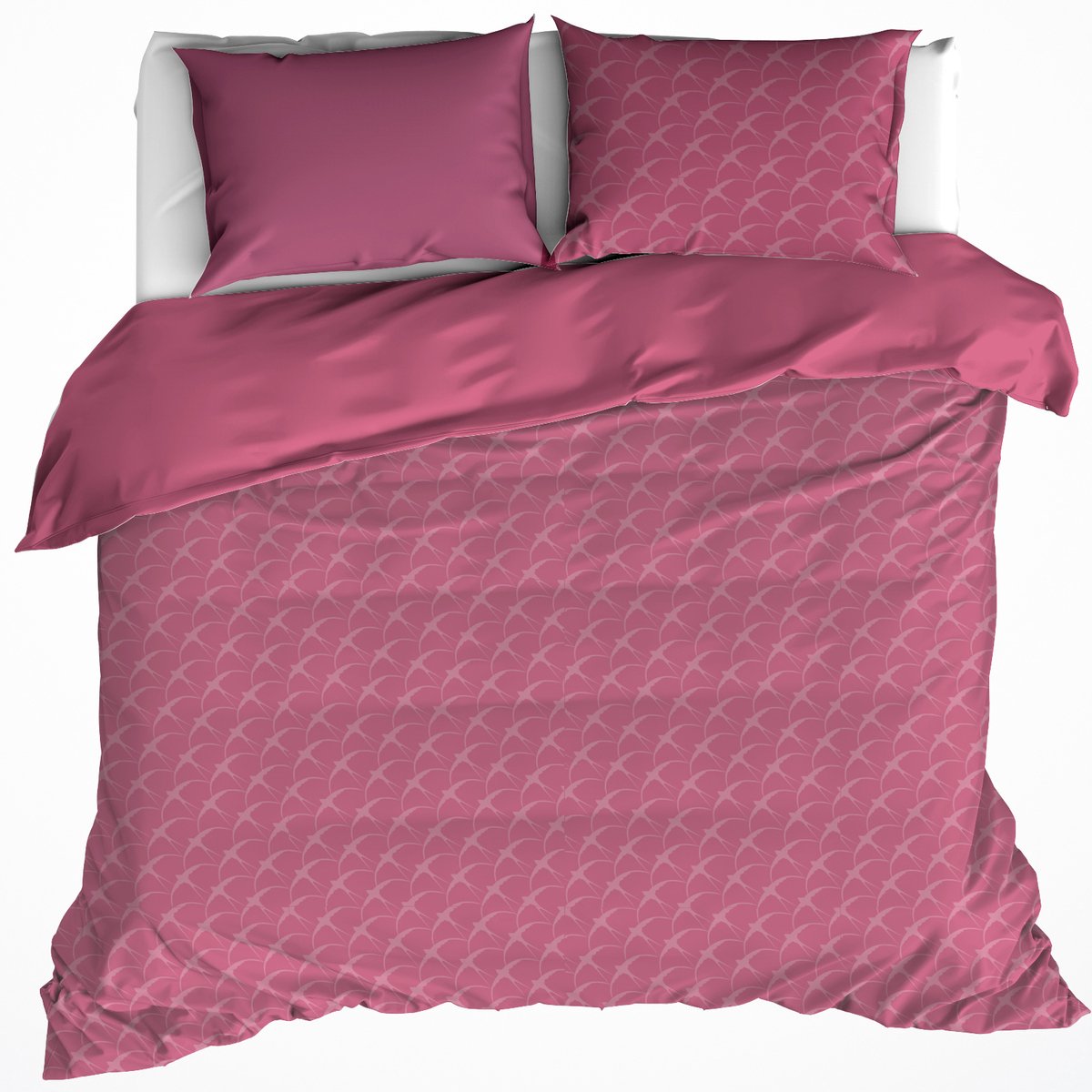 De Witte Lietaer Dekbedovertrek Birds Lilac - Hotelmaat - 260 x 240 cm - Flanel
