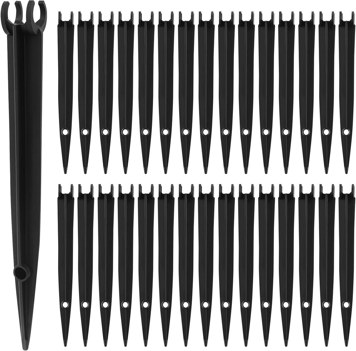 30 stuks 1/4 inch (ongeveer 0,6 cm) druppelirrigatie steunpalen, druppelaarhouder, 1/4 inc