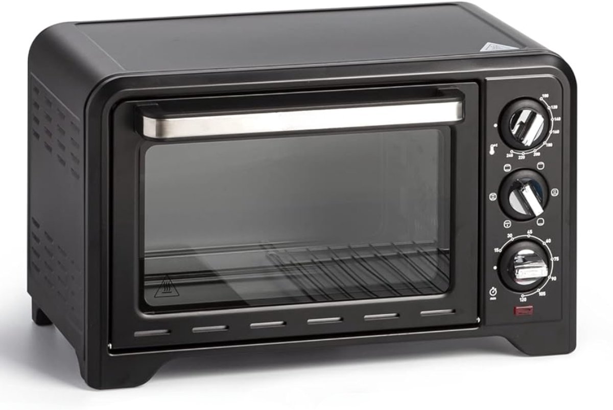 Ploutos® Oven - Elektrische Oven - Vrijstaande Elektrische Oven – Luxe Heteluchtoven met Grillfunctie - Zwart - 32cm x 47cm x 28cm