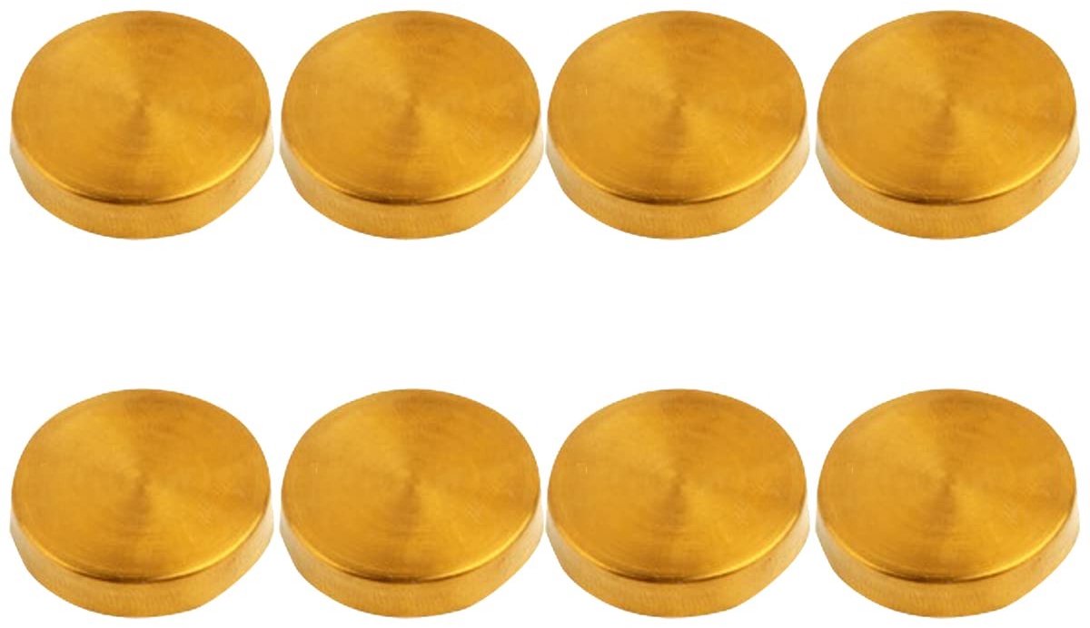 Dailygoods- Spiegel Schroeven 30mm - 8 Stuks - Geborsteld Goud - Roestvrij Staal - Decorat