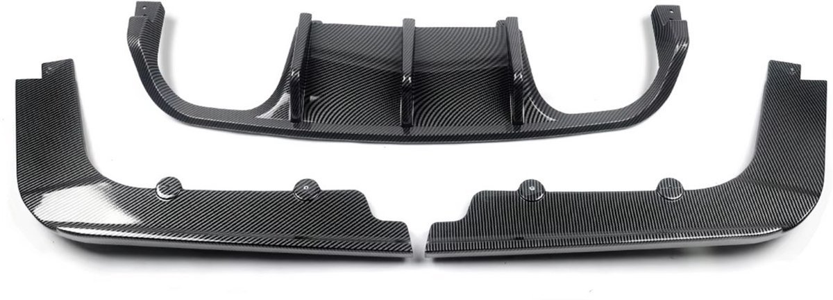 Bumper Diffuser - Passend voor BMW E92 Coupe/E93 Cabriolet M3 (2008, Achterbumper Lipspoiler Diffuser en Koolstofvezel