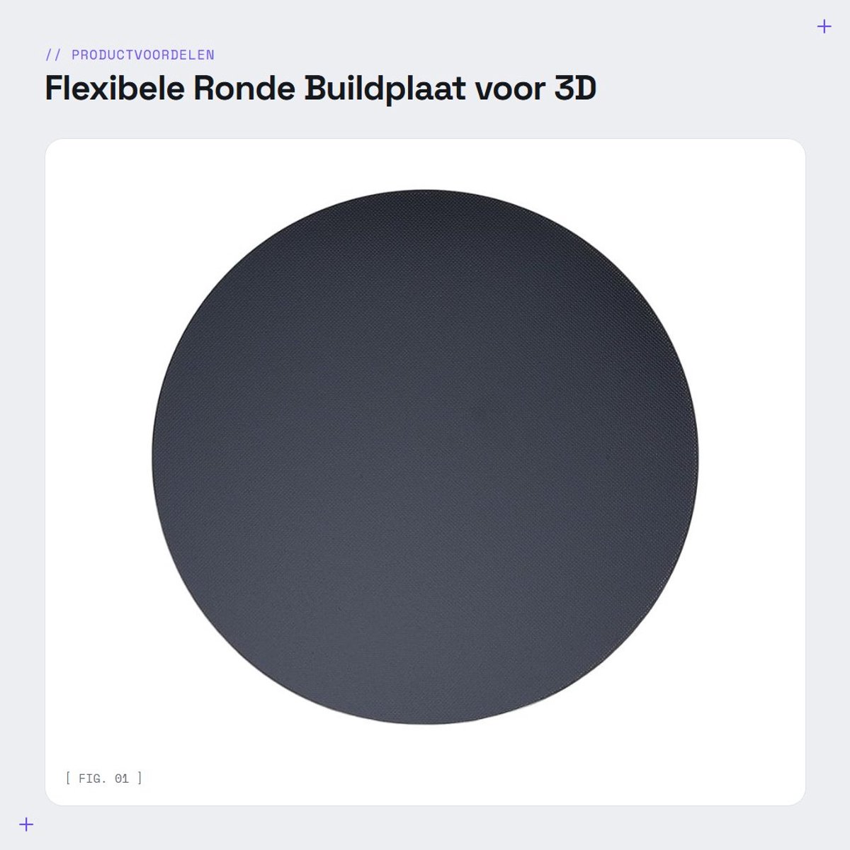 Dailygoods- Buildplaat Flexibel - Ronde PEI - 240mm Diameter - 4mm Dikte - Microporeuze Coating - Sterke Plakkerigheid - 3D Printer Bed