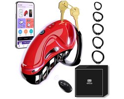 DOWO® - Vibrerende Kuisheidskooi - Peniskooi - 10 Vibratiestanden - Kuisheidskooi voor Mannen - Chastity cage - ABS - 5 Maten - Met App & Afstandsbediening