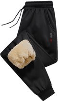 Currero Warme Broek Heren - Thermo - Fleece - Winterbroek - Joggingbroek - Sweatpants - Zwart XL