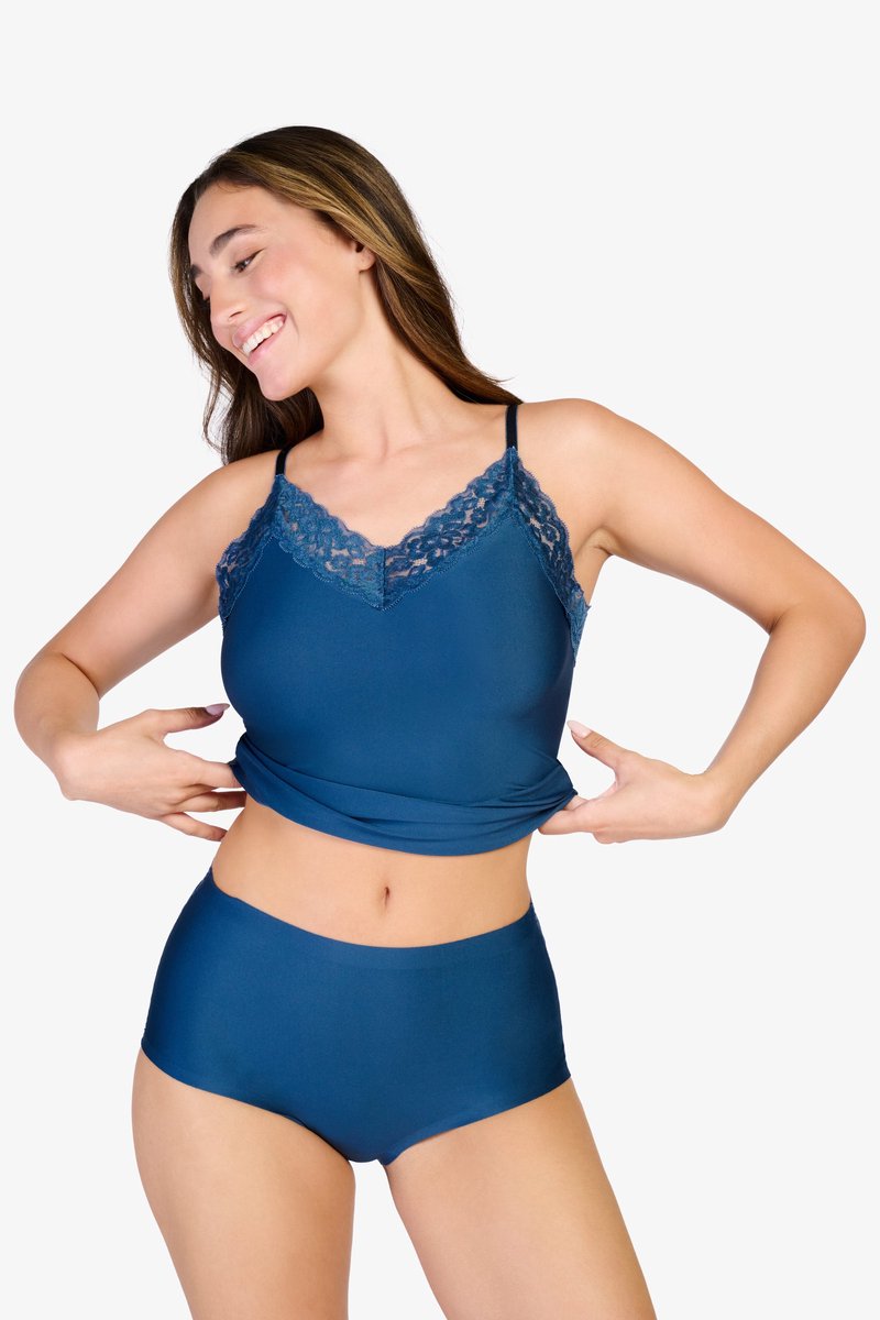 Ten Cate Secrets high waist met kant smokey teal voor Dames | Maat L