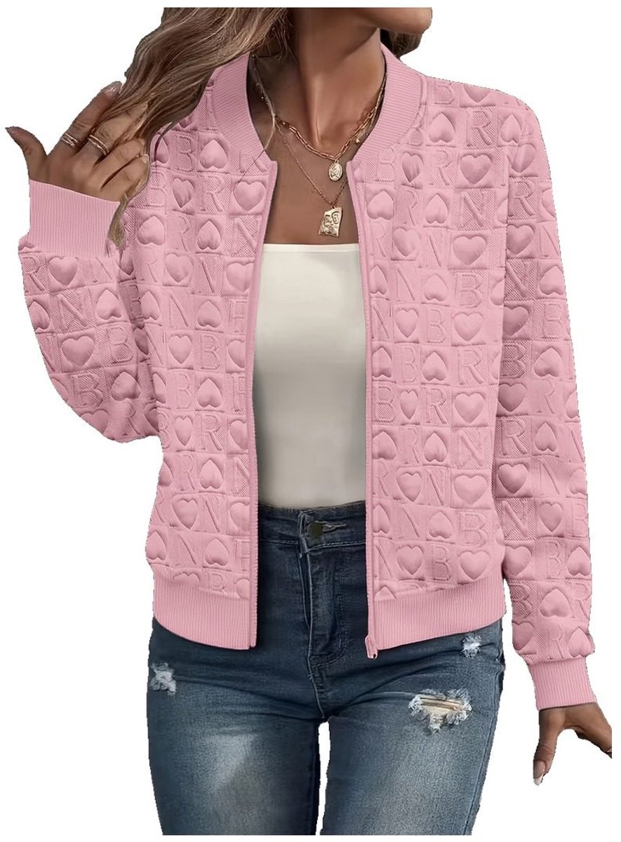 Currero Vest Dames Met Rits Sweater Cardigan Gebreid Sweaters Hoodie Warme Trui Lange Mouw Roze
