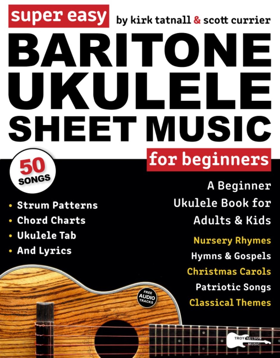 Super Easy Baritone Ukulele Sheet Music for Beginners: A Baritone Uke Book for Adults & Kids—50 Popular Songs with - ShopVlot