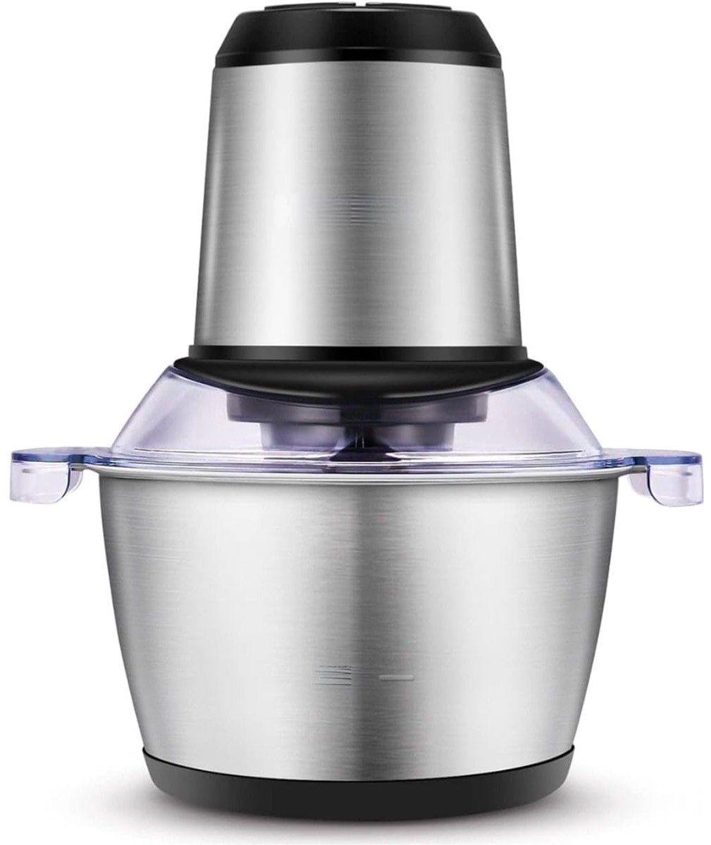 Klarven® Hakmolen Elektrisch Zilver - 350W Krachtige Motor - 2 Liter RVS Kom - 4 Scherpe Messen - 2 Snelheden