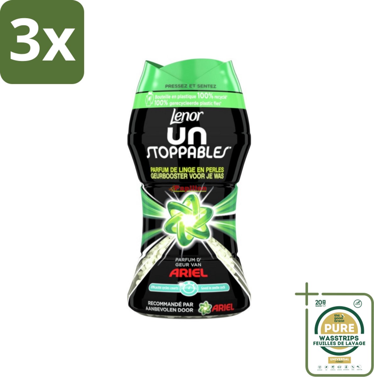 3 x Lenor Unstoppables - Geurbooster - Parfum van Ariel - 11 Wasbeurten - Grootverpakking - Geurbooster - Wasgeur - Frisheid - Parfum - Wasgoed