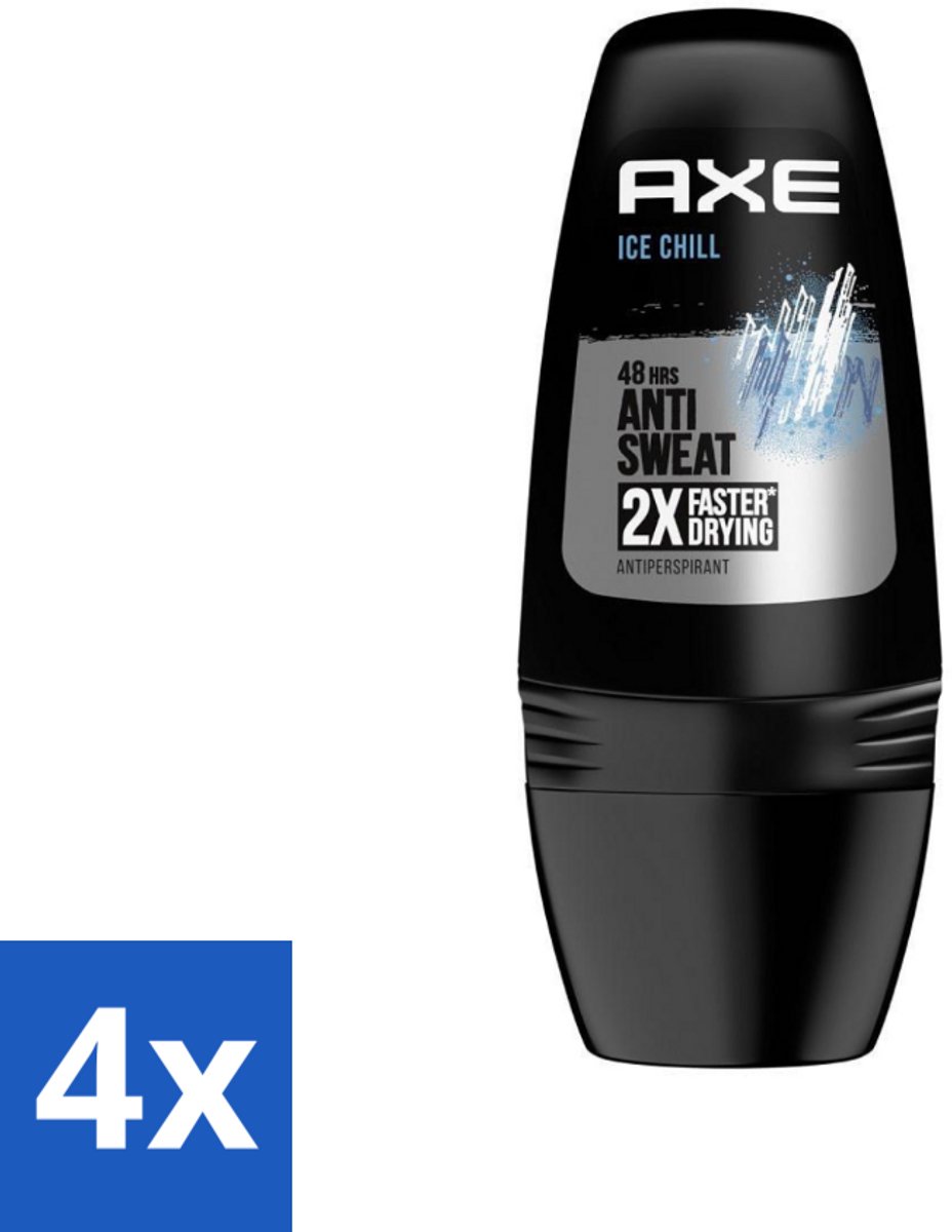 Axe - Deodorant Roller - 48hrs Anti Sweat - Ice Chill - Anti-transpirant - 50 ml - Voordeelverpakking - 4 stuks