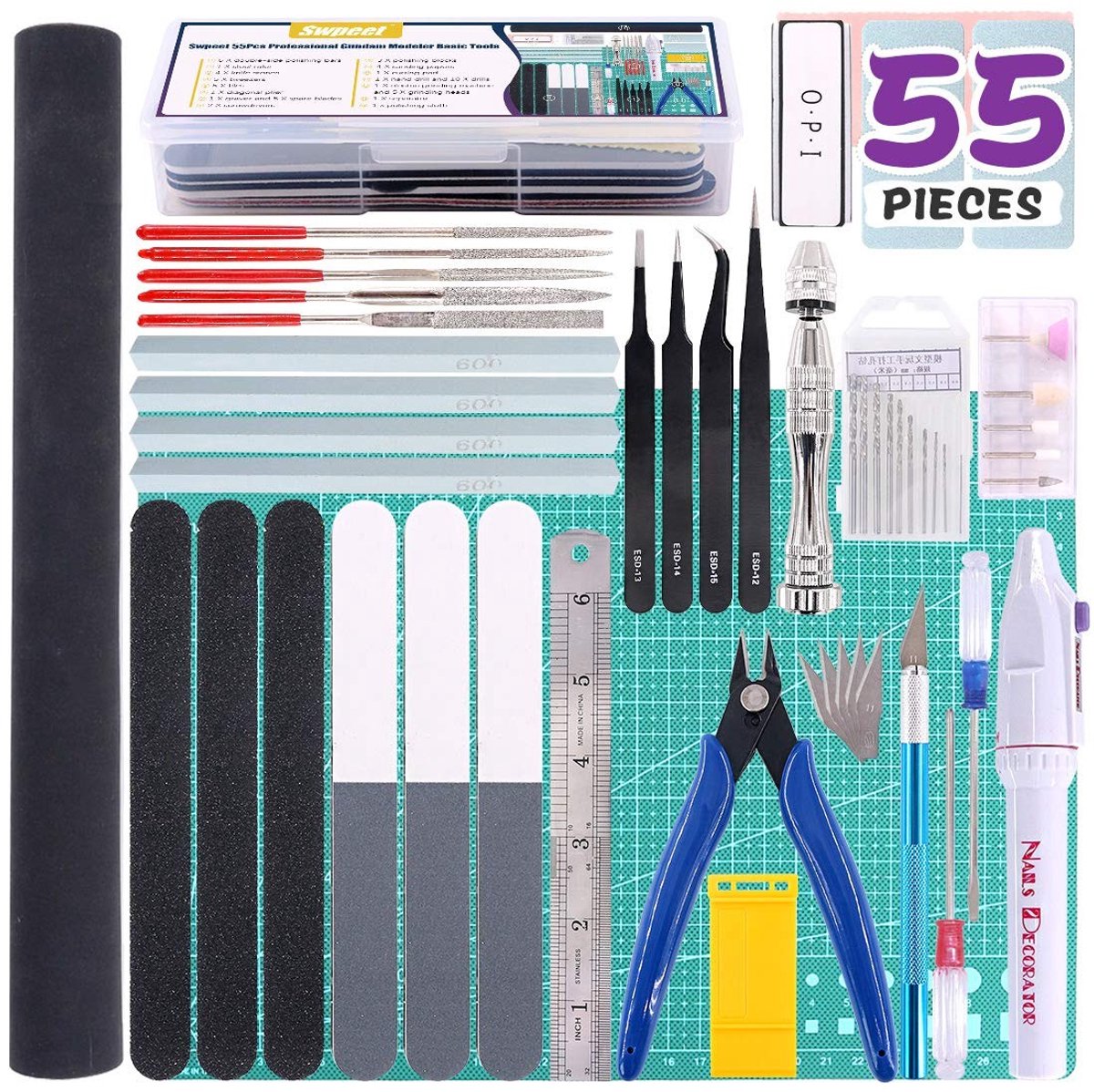 Solidchoice - 55pcs Modeler Basic Tools Kit - Professioneel Gereedschap voor Modelbouw