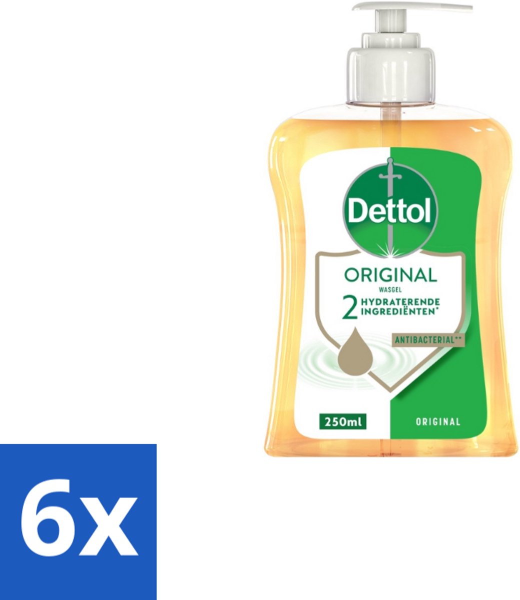 6 x Dettol Handzeep Original 250 ml - Handzeep - Hygiëne - Antibacterieel - Hydratatie - Huidverzorging