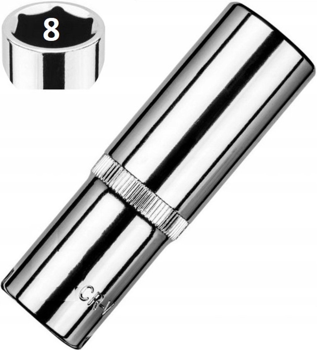 Dopsleutel 3/8" 6-kant 8mm lang - Merkloos