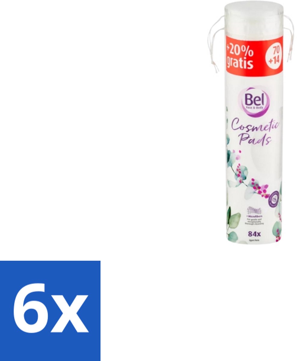 6 x Bel Cosmetic – Make-up Remover Pads – Rond – Zacht & Verzorgend - Gezichtsreiniging - Make-up Verwijderen - Huidverzorging - Make-up Verwijderen - Huidverzorging