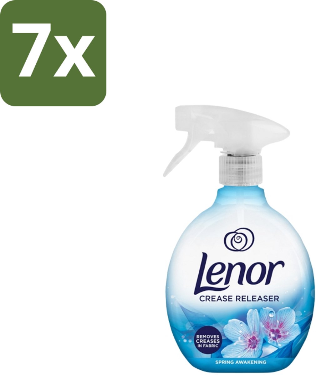 7 x Lenor – Crease Releaser Spray – Spring Awakening – Kreukverwijderaar & Textielverfrisser – 500 ml - Kreukverwijderaar - Textielverfrisser - Stofverfrisser - Stofverzorging - Stofverzorging