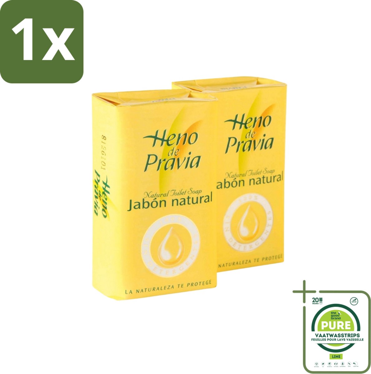 1 x Heno – Zeep – Traditioneel – 115 g - Zeep - Zeep Tablet - Heno De Pravia - Zeep Geur - Natuurlijke Zeep