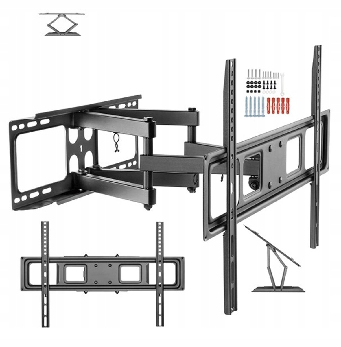 Draaibare TV-muurbeugel voor 49-inch schermen, 50 kg belastbaar