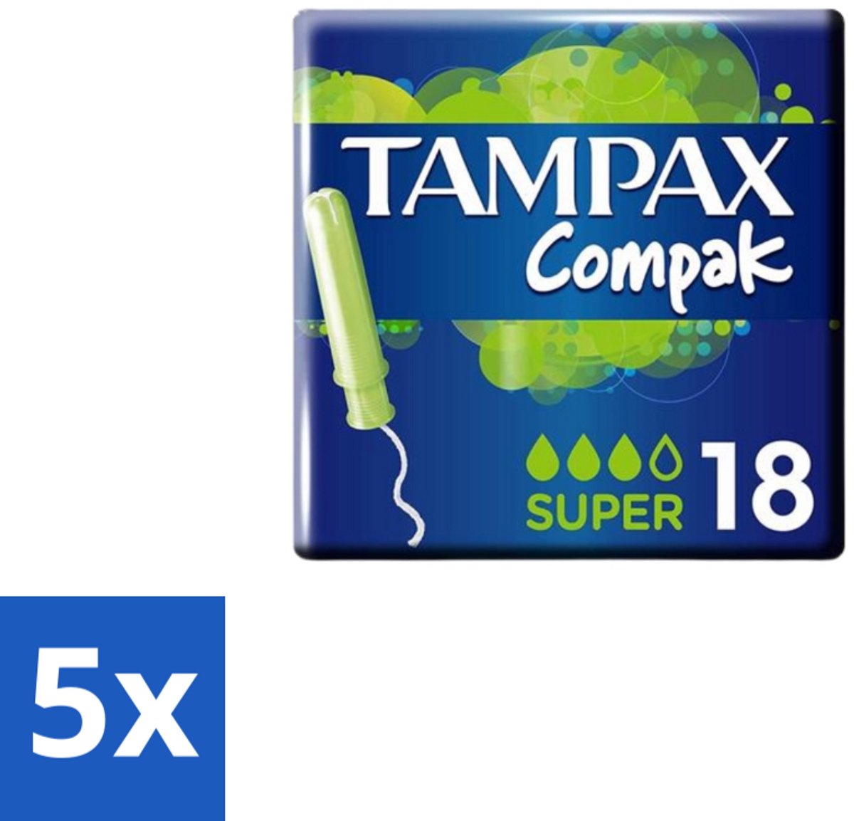 Tampax Compak – Tampons – Super - Bulkverpakking - 5 stuks