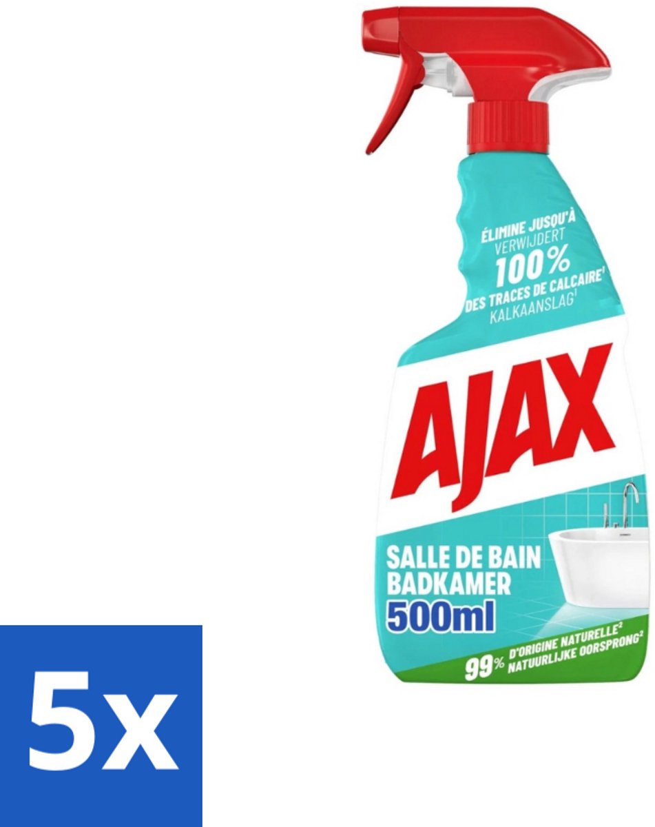Ajax – Badkamer Spray – 500 ml - Bulkverpakking - 5 stuks