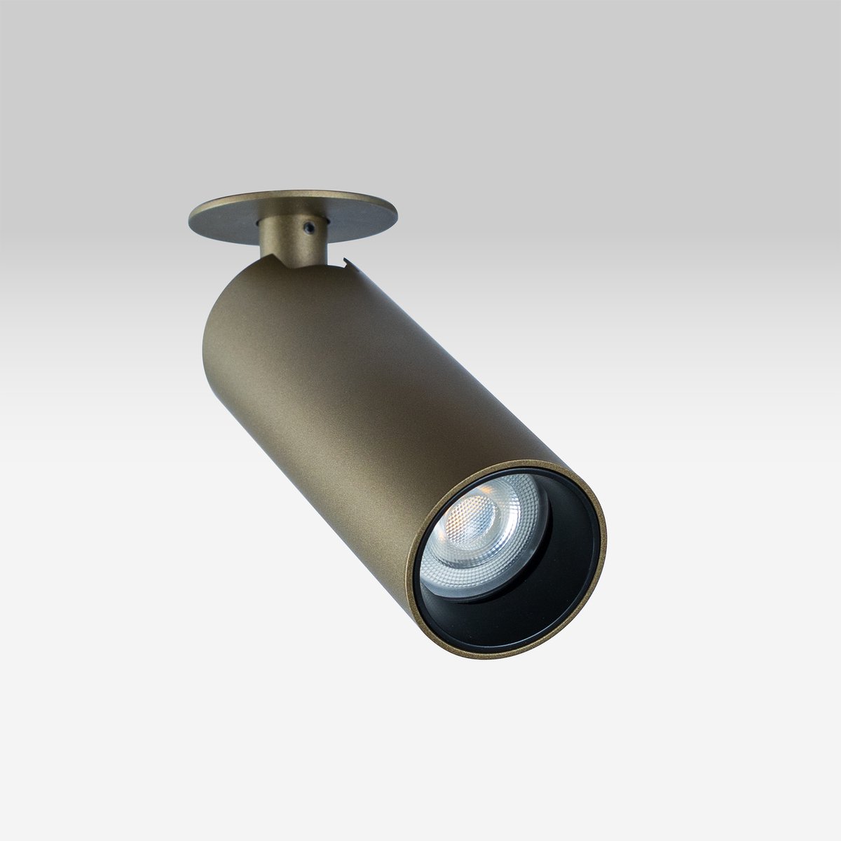 KS Verlichting - spot - Vigo - 1lichts - Inbouwspot - brons - GU10 - strak - richtbaar - aluminium