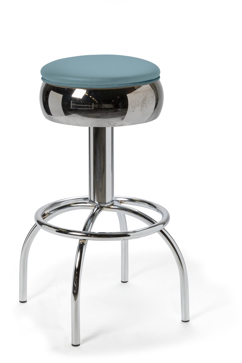 Bel Air Furniture Comet Barstool 77 MP Stacks Chrome blauw