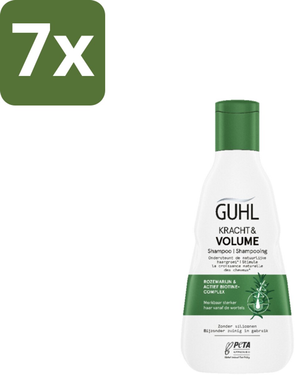 Guhl – Shampoo – Kracht & Volume – 250 ml - Bulkverpakking - 7 stuks