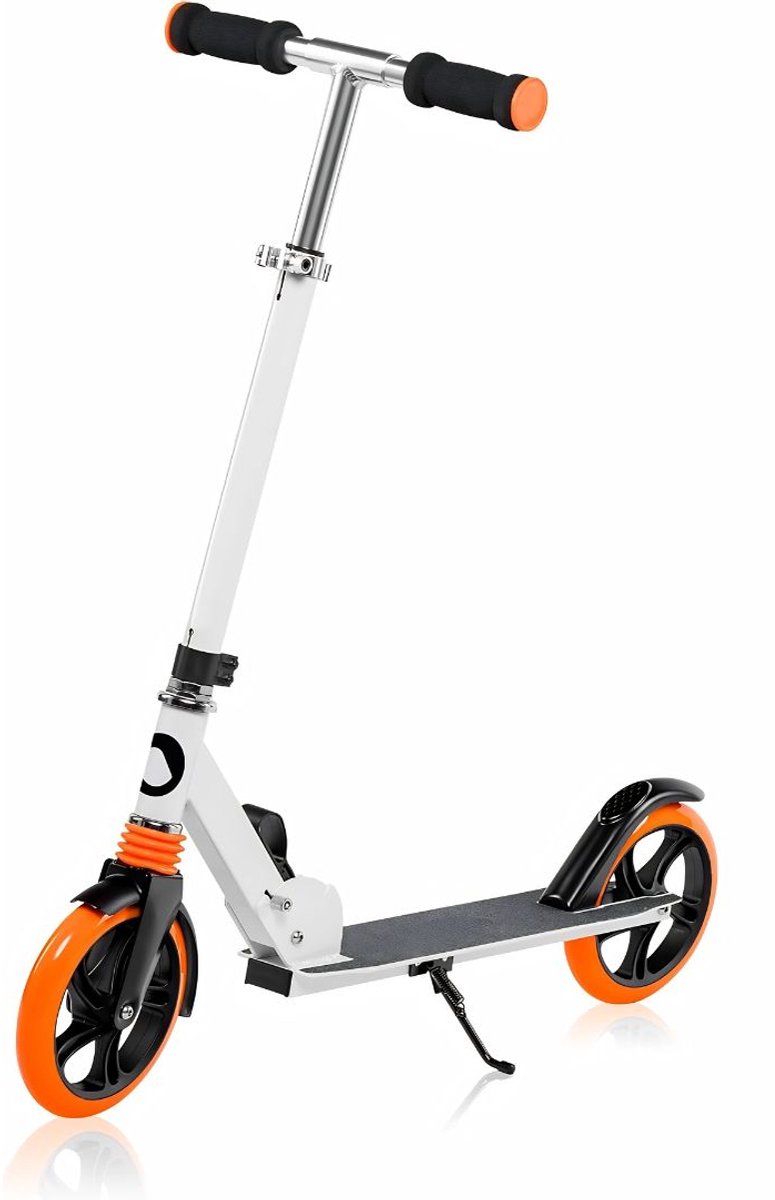 KIRA® Stuntstep - Lichtgewicht Trick Scooter - Stuntsteps voor Kinderen en Tieners - Wit/Oranje - 87cm x 34cm x 92cm