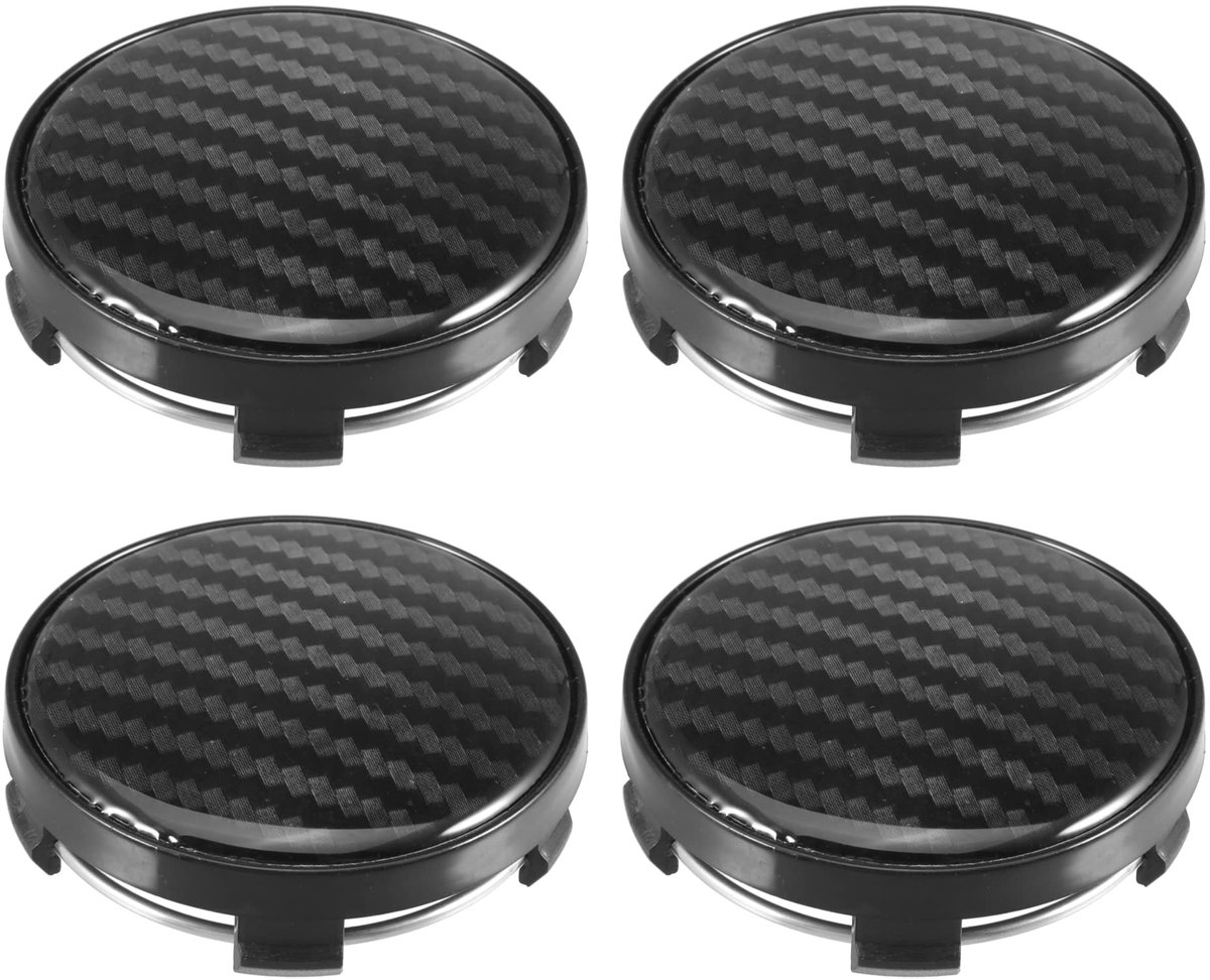 A ABSOPRO 4 Stuks 60mm Wiel Center Hub Caps Hubcaps Covers Rims Hub Cap Onderdelen voor Auto Zwart Binnendiameter: 56mm - ShopVlot