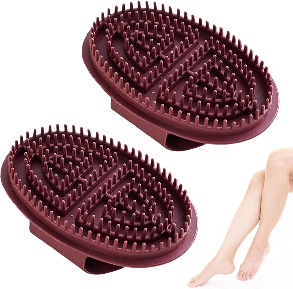 Massageborstel set van 2 stuks voor meridiaanmassage en lymfedrainage, Gua Sha-lichaam, ontspanning en wellness