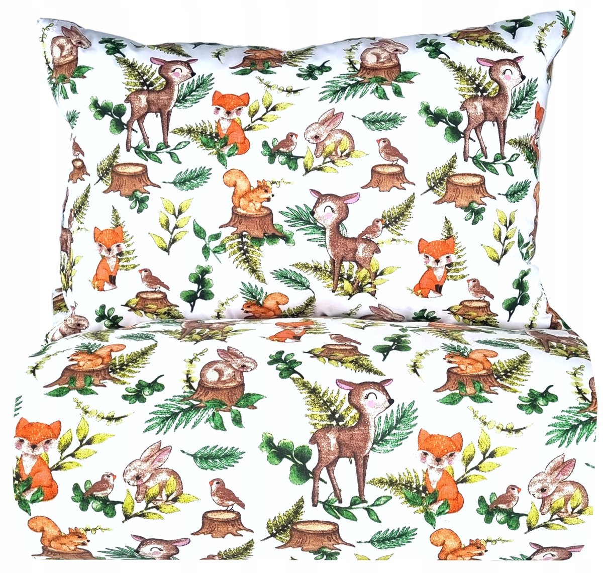 Kinderbeddengoed Bosdieren 120x160 cm - 100% Katoen