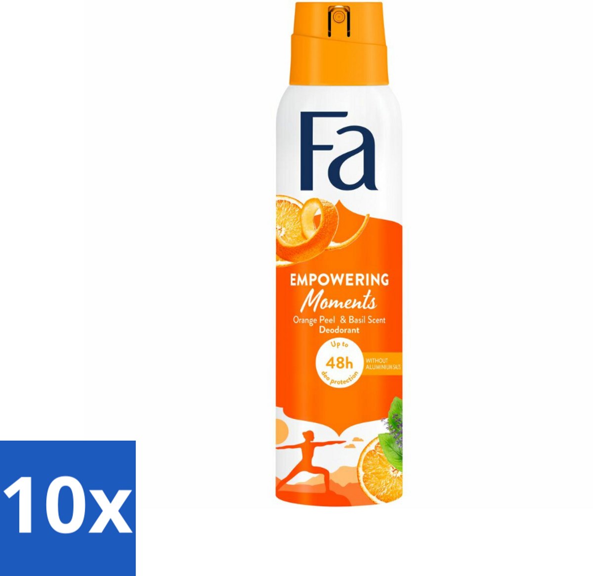 10 x Fa – Deodorant Spray – Empowering Moments – 150 ml - Deodorant Spray - Zweetvermindering - Geur - Frisheid - Antiirritatie