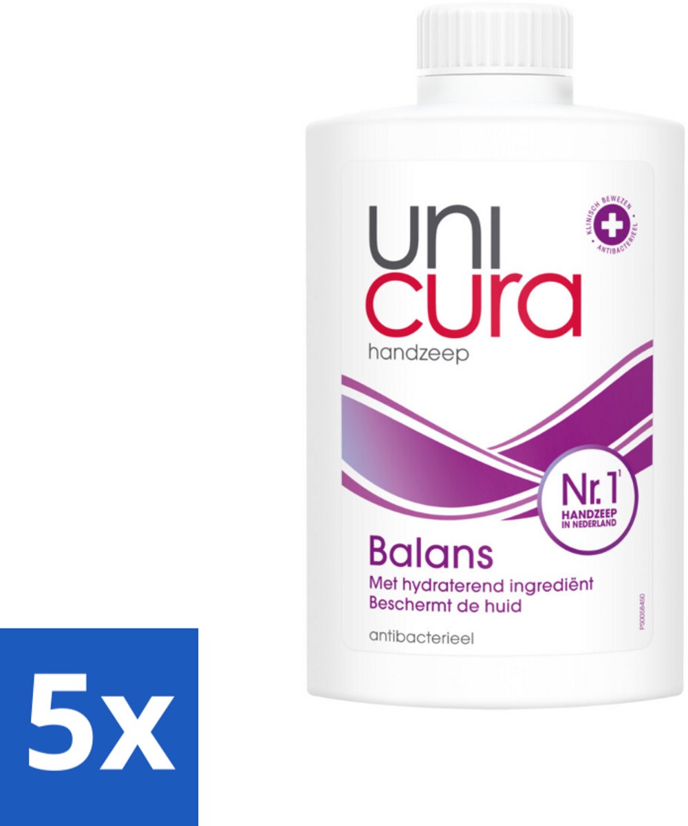 5 x Unicura – Vloeibare Zeep Navulling – Balans – 250 ml - Koffie - Koffiezetapparaat - Koffiezetapparaat