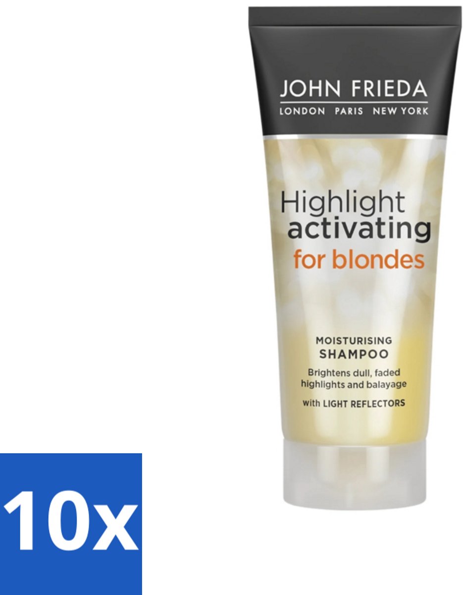 10 x John Frieda – Shampoo – Sheer Blonde Highlight Activating Brightening – Voor highlights – 250 ml - Koffiezetapparaat
