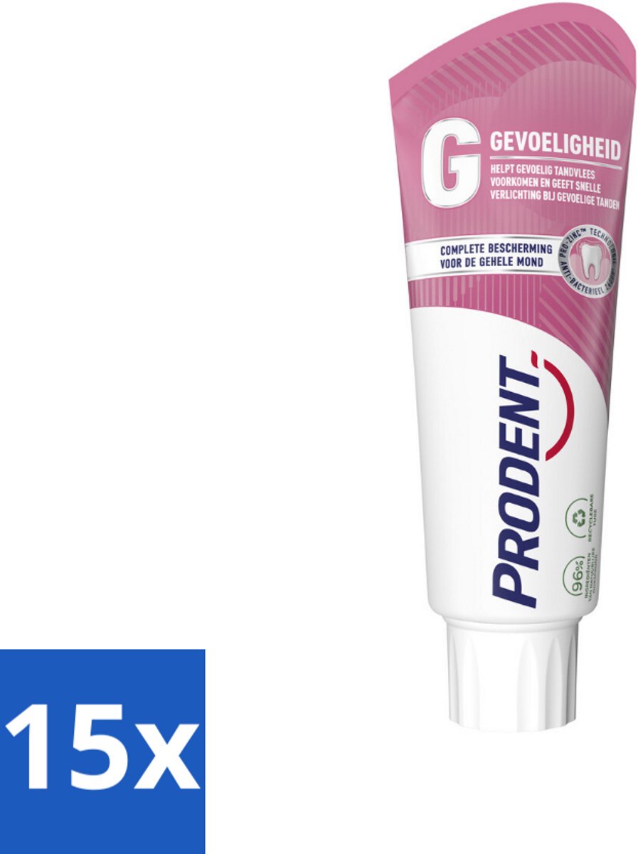 15 x Prodent – Tandpasta – Gevoeligheid – Pro-Zinc Technologie – 75 ml - Koffiezetapparaat