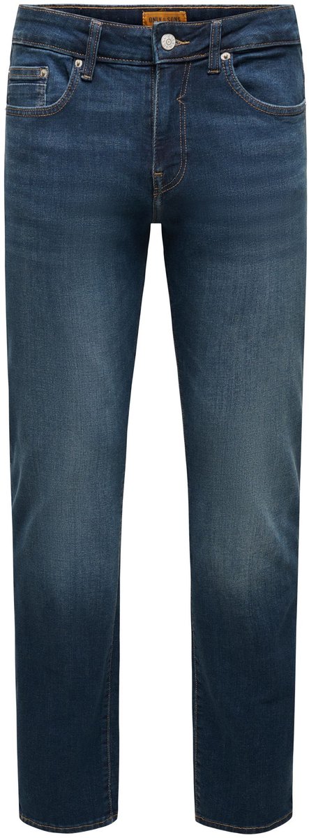 Only & Sons Heren Jeans Broeken regular/straight Fit Blauw 30W / 34L Volwassenen